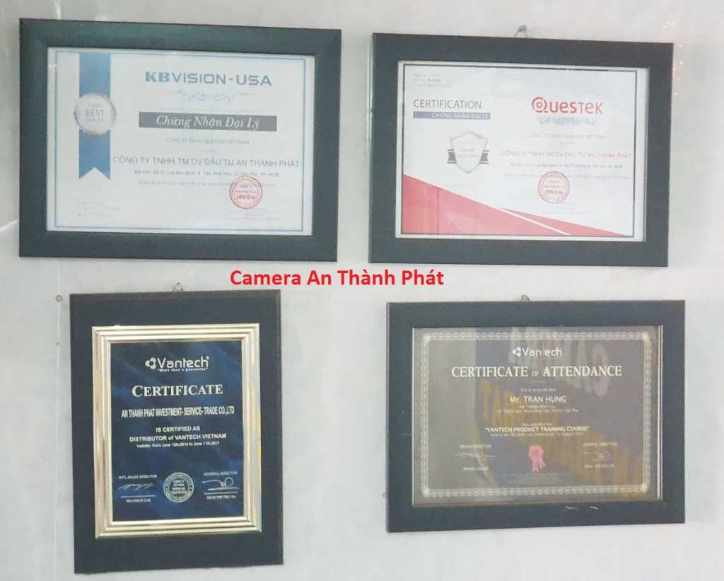 chứng nhận phân phối camera quan sát chính hãng An Thành Phát