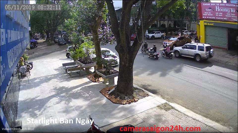 hình camera giám sát starlight ban ngày