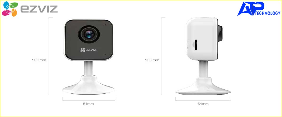Lắp camera wifi cube ezviz C1HC kich thuoc thuc te