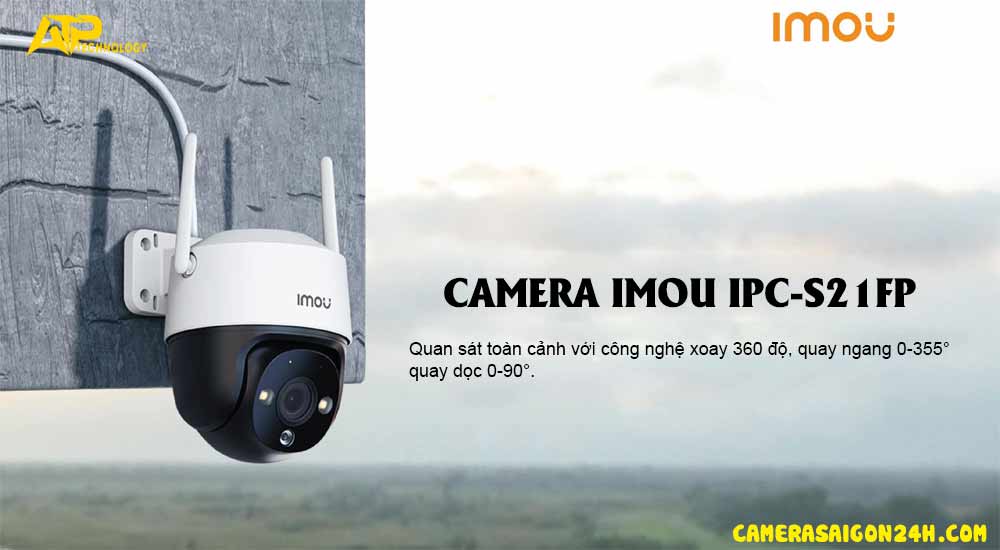 lắp camera wifi ngoài trời imou S21FP xoay 360