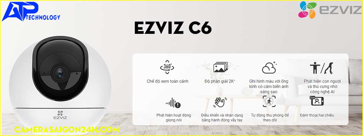 lắp camera wifi ezviz c6 2k gia re